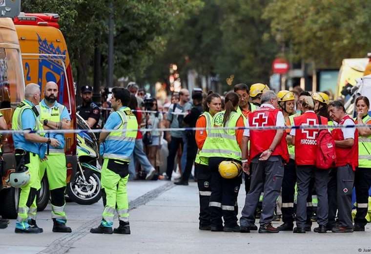 Derrumbe de edificio en Madrid deja cuatro muertos